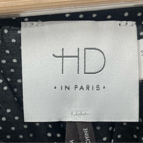 Anthologie HD in Paris Polka Dot Retro Style Button & Tie Blouse Size 8 - Picture 6 of 11